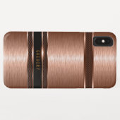 金属銅茶色の幾何学的デザイン。 Case-Mate iPhoneケース (裏面(横))