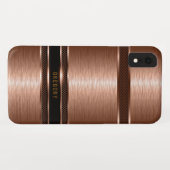 金属銅褐色幾何学的デザイン2 Case-Mate iPhoneケース (裏面(横))