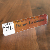 金属銅 デスクネームプレート (側面)