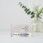 金属鋏 |金属とテクスチャ 名刺 (スタンド正面)