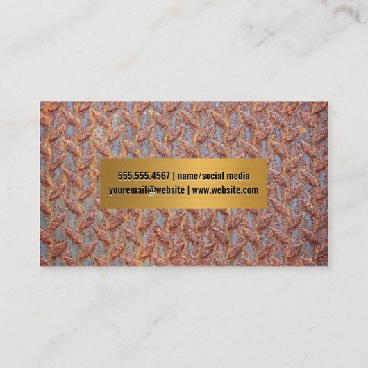 金属鋼パターンの背景 名刺 (裏面)