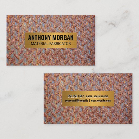 金属鋼パターンの背景 名刺 (正面/裏面)