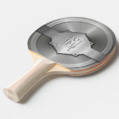 金属鋼彫刻トロムペロエイルモノグラム 卓球ラケット (正面アングル)