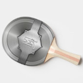 金属鋼彫刻トロムペロエイルモノグラム 卓球ラケット (横)