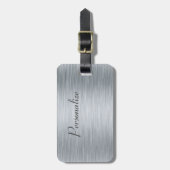 金属鋼鉄荷物のラベル ラゲッジタグ (正面縦)