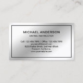 金属鋼銀スキューバダイビングインストラクター 名刺 (裏面)