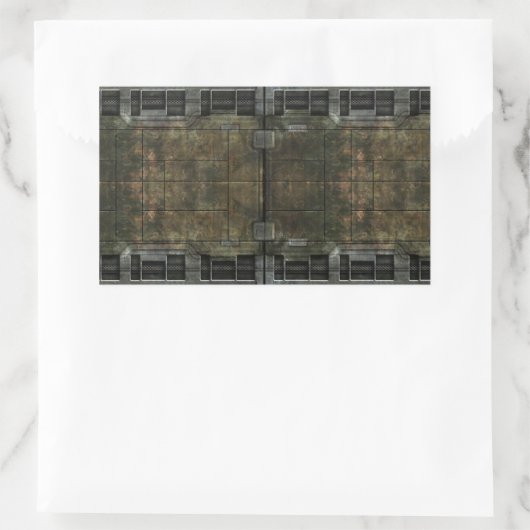 金属錆 長方形シール (バッグ)