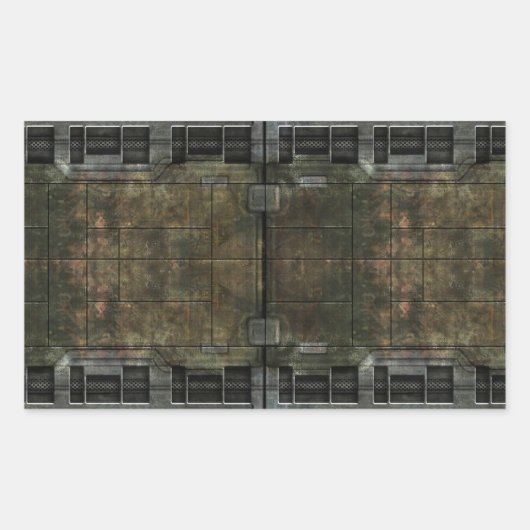 金属錆 長方形シール (正面)