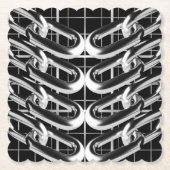 金属鎖パターン ペーパーコースター (正面)