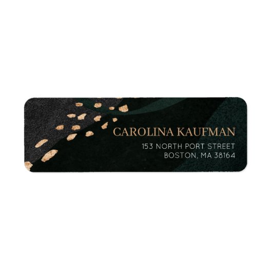 金属陰極差出人住所 ラベル (正面)