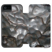 金属隕石のプリント、 INCIPIO iPhoneウォレットケース (フォリオ Open)