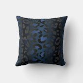 金属青いヒョウの皮の枕 クッション (裏面)