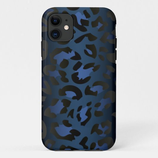 金属青いヒョウの皮のiPhone 5の箱 Case-Mate iPhoneケース (裏面)