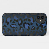 金属青いヒョウの皮のiPhone 5の箱 Case-Mate iPhoneケース (裏面(横))