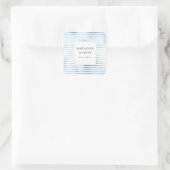 金属青色箔モノグラストライプムエレガント スクエアシール (バッグ)