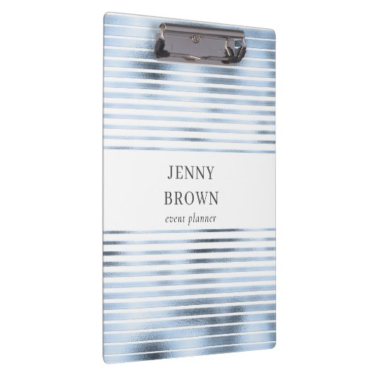 金属青色箔モノグラストライプム クリップボード (右)