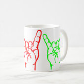 金属3色の角のマグ コーヒーマグカップ (正面右)