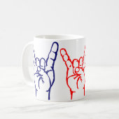 金属3色の角のマグ コーヒーマグカップ (正面左)