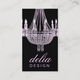 金属311個のシャンデリアのシックなピンク及び黒い真珠 名刺