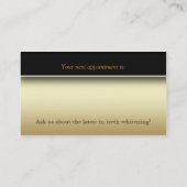 金属311歯科モルの名刺の金ゴールド 予約カード (裏面)