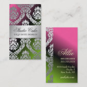 金属311 Alonnahのダマスク織の棒つきキャンデーの甘草 名刺 (正面/裏面)