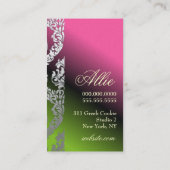 金属311 Alonnahのダマスク織の棒つきキャンデーの甘草 名刺 (裏面)