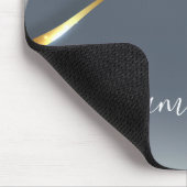 金属3-Dルックライトカリフ金ゴールドモノグラム波 マウスパッド (コーナー)