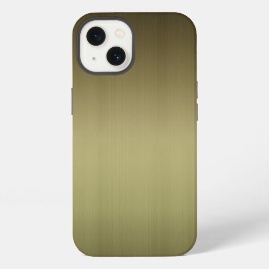 金属: ブラッシュド真鍮 iPhoneケース (裏面)