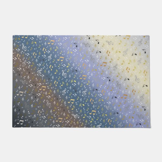 金属，光沢，パターン，音楽，注エレガント, ドアマット (正面)