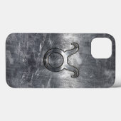 金属〔占星術の〕十二宮図のトーラスグランジスタイル記号 Case-Mate iPhoneケース (裏面 (横))