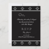 金属（紋章の）フラ・ダ・リ(銀結婚)の 招待状 (裏面)