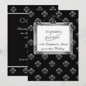 金属（紋章の）フラ・ダ・リ(銀結婚)の 招待状 (正面/裏面)