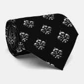 金属（紋章の）フラ・ダ・リ（銀） ネクタイ (ロール)