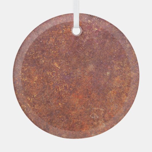 金属：素朴テクスチャサーフェス。 ガラスオーナメント (正面)