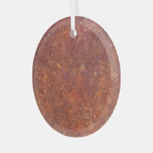 金属：素朴テクスチャサーフェス。 ガラスオーナメント (正面左)