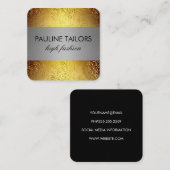 金属/金ゴールド斑点 スクエア名刺 (正面/裏面)