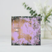 金属GC |の魅惑的に素朴な紫色の花 招待状 (スタンド正面)