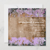 金属GC |の魅惑的に素朴な紫色の花 招待状 (裏面)