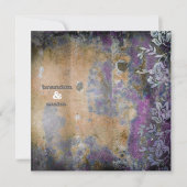 金属GC |魅惑的に素朴なDarkPurpleの花 招待状 (正面)