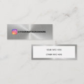 金属Instagramソーシャルメディアミニ名刺 スキニー名刺 (正面/裏面)