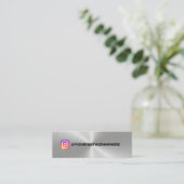 金属Instagramソーシャルメディアミニ名刺 スキニー名刺 (スタンド正面)
