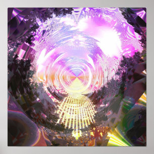 金属Mandelbrot 3 ポスター