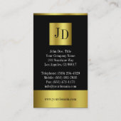 金属YourJobTitleの金ゴールドの金属 名刺 (裏面)