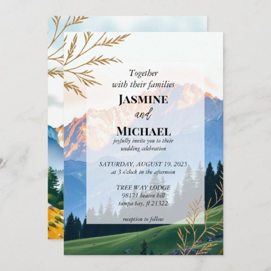 金山の風景 招待状 (正面/裏面)