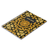 金工刺繍パターン – ノートブックに文字を追加 ノートブック (左側)