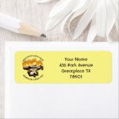 金床とハンマーを火に入れた鍛冶屋 ラベル (インサイチュ)