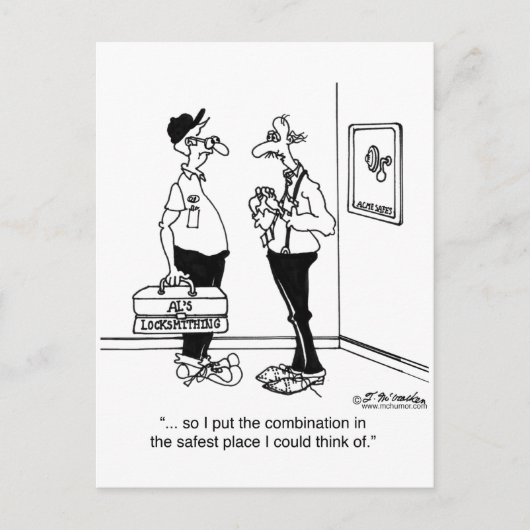 金庫に入れた ポストカード (正面)