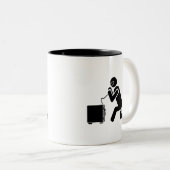 "金庫割れる」のピクトグラムのマグ ツートーンマグカップ (正面右)