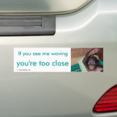 金庫、フレンドリーな運転のサルの振るこんにちは バンパーステッカー (車上)