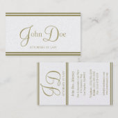 金弁護士のエレガントな原稿かストライプ 名刺 (正面/裏面)